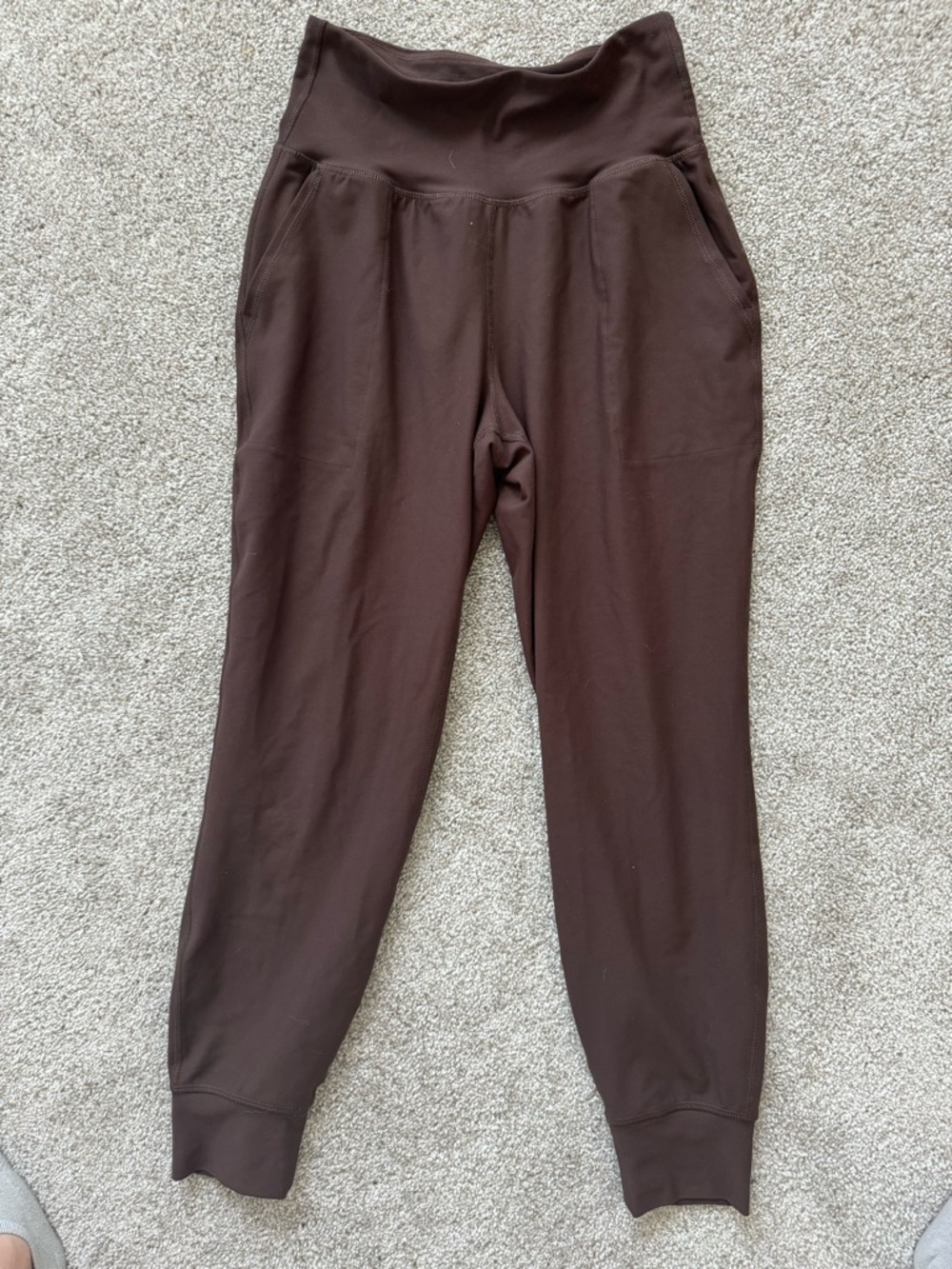 High-Waist Brown Lounge Joggers
